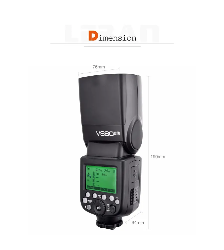 Godox V860II-C E-TTL HSS 1/8000s 2.4G GN60 Li-ion Battey