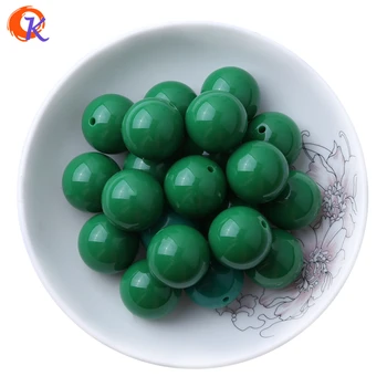 

S39 Cordial Design 6-25MM Green Chunky Bubblegum Acrylic Solid Beads Colorful Chunky Beads For Jewelry CDWB-512020
