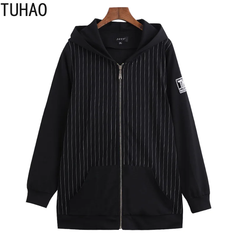 TUHAO размера плюс 10XL 8XL 6XL женские толстовки с капюшоном осенние повседневные