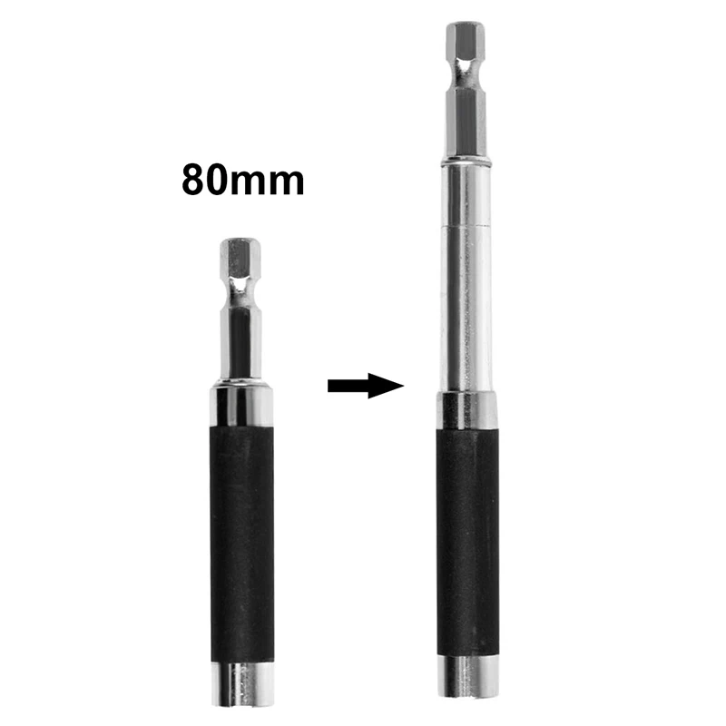 

1PC 80/120mm Quick Change Stretch Magnetic Bit Holder Extensions 1/4" Hex Shank Screwdrivers & Nutdrivers