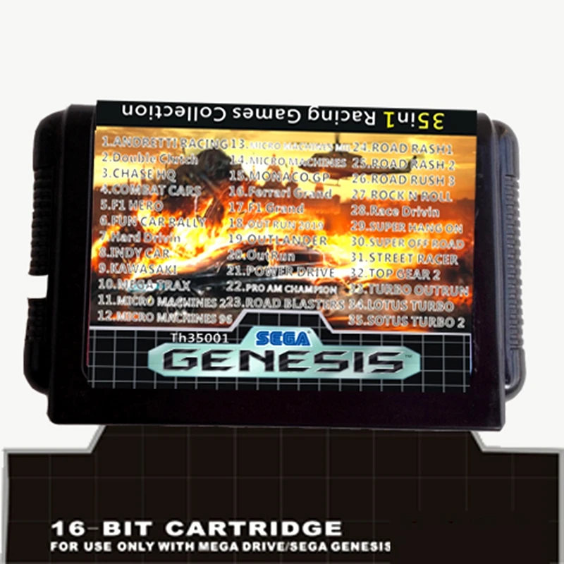 Горячая продажа 35 в 1 без повторения Sega мульти одном игровой Картридж для MegaDrive и