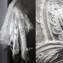 Текстурный узор вышивка пряжа шерсть тканая сетка дизайнерская ткань для Пэчворк Базен riche getzner tissus telas por metros