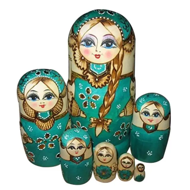 Hot sale Russian specialty wooden toy matryoshka dolls Russian Nesting