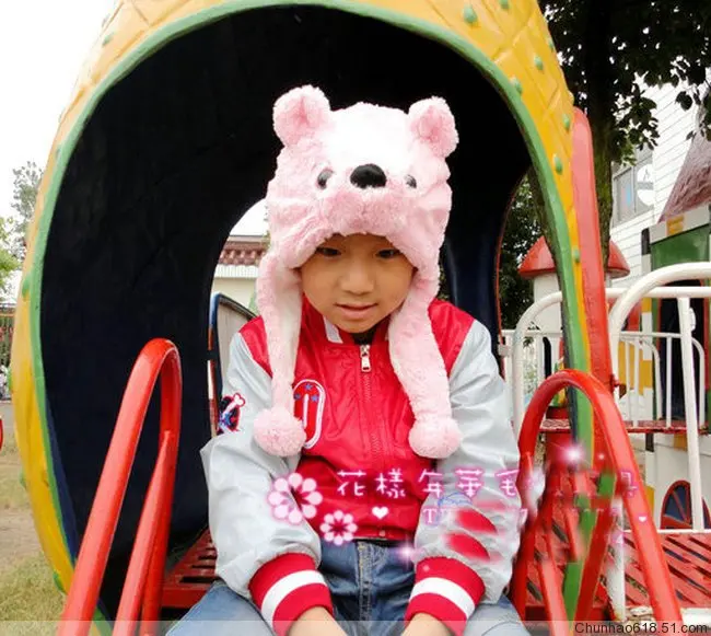 30pcs/lot Lovely Plush Animal Hat Warm Winter Hats Cartoon | Аксессуары для одежды