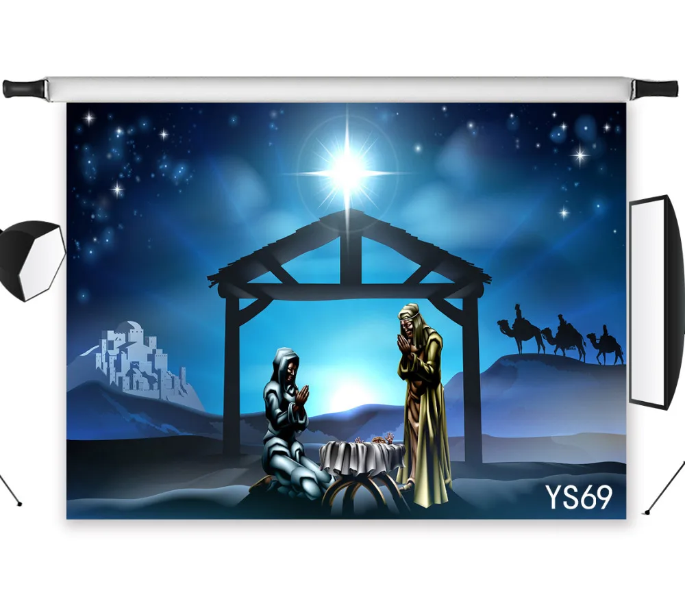 LB Holy family 9X6FT виниловые фоны для фотосъемки Рождества Иисуса пользовательские