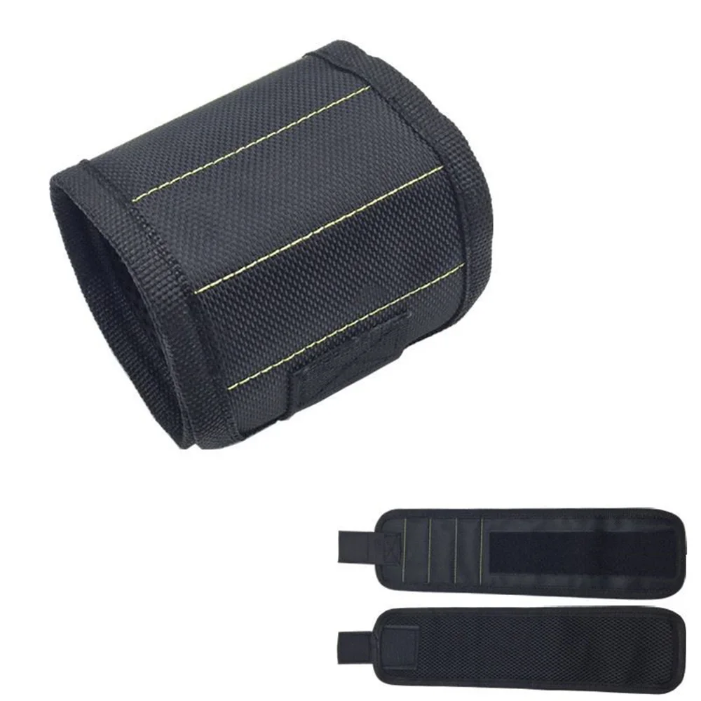 power tool bag Magnetic Wristband Portable Tool Bag with 3 Magnet Electrician Wrist Tool Belt Screws Nails Drill Bits Bracelet for Repair Tool tool chest trolley