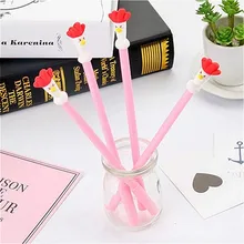 1 шт. маленькая красная курица Шариковая ручка для школы канцелярские принадлежности Школьные принадлежности милый кавайный красивый цвет офисный черный 0,5 мм