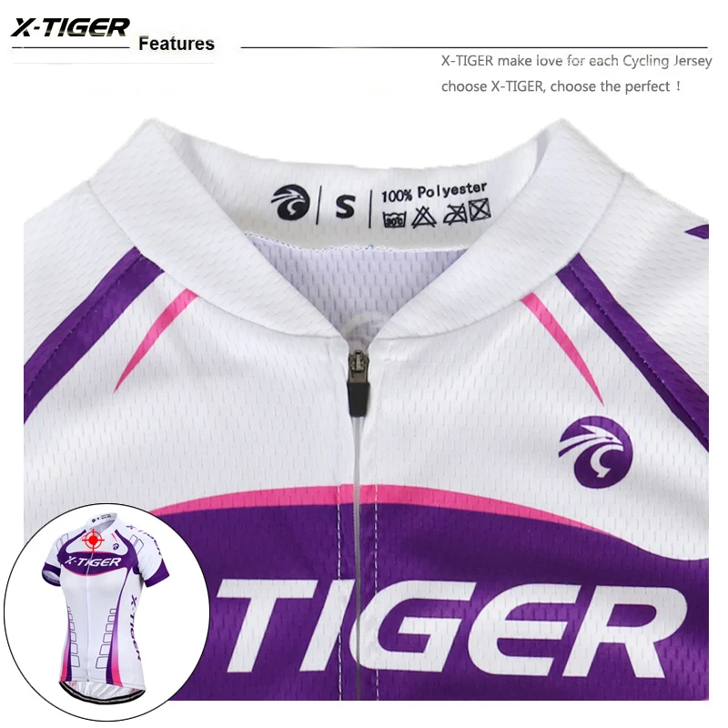 X-Tiger 2020 Woman Cycling Jersey Set Pro Bicycle Sportswear Bike Clothes Shorts Sleeve Cycling Clothing Maillot Ropa Ciclismo