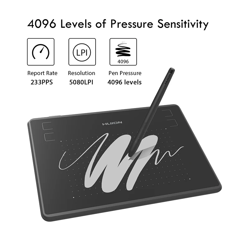 Günstige HUION H430P Digitale Tabletten Unterschrift Grafiken Zeichnung Stift Tablet OSU Spiel Tablet mit Batterie Freies Stift