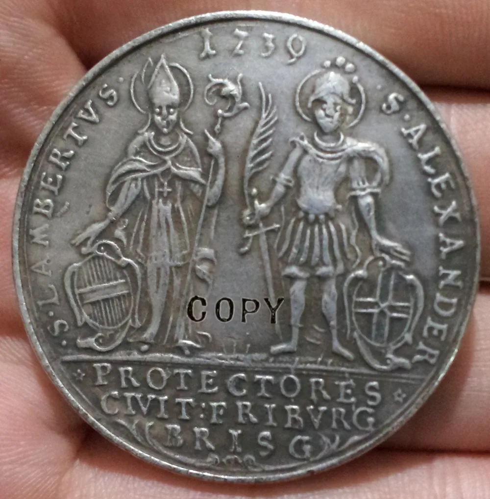 

THALER 1739 - S.LAMBERTVS : S.ALEXANDER - super beautiful coin RARE COPY -replica coins medal coins collectibles badge