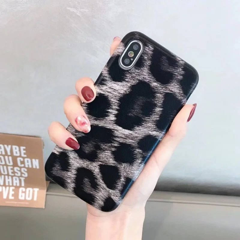Модный Леопардовый Браслет, чехол для телефона iphone XS Max XR X, мягкий силиконовый чехол для iphone 6 6s 7 8 Plus, чехол с леопардовым принтом в стиле ретро