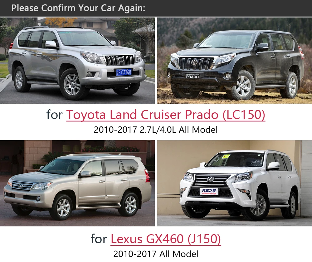 Для Toyota Prado 150 Lexus GX460 хромированные покрытия для дверных ручек набор отделки 4