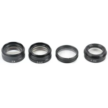 0.35X 0.5X 2X 1X линза Барлоу 42 мм Монтажная резьба микроскопический объектив для объектива камеры для 10А 120X/180X/300X объектив