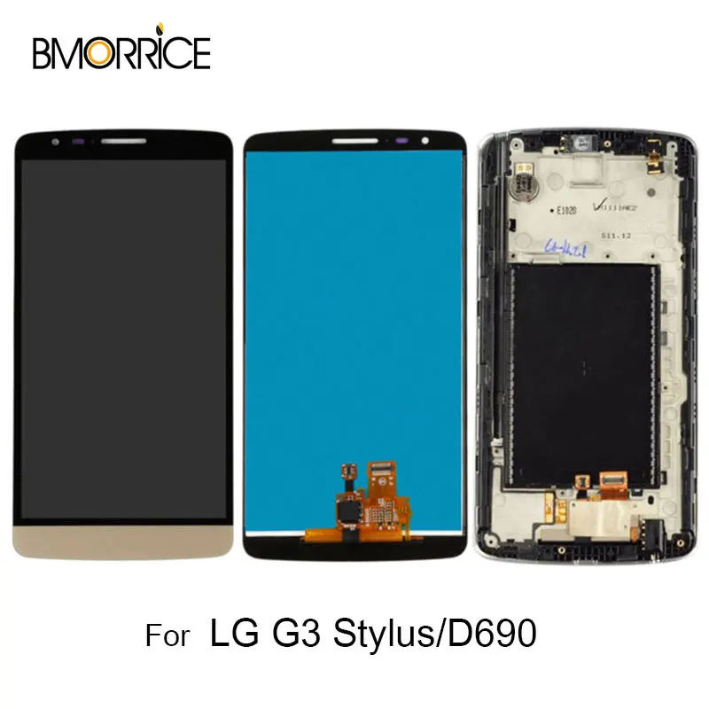 

100% Tested Original 5.5" For LG G3 Stylus D690 D690N D693n D693 LCD Display Touch Screen With Digitizer Assembly With/No Frame