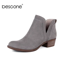 BESCONE Casual Mixed Colors Square Heel Ladies Boots Casual Round Toe Handmade Shoes Basic 4 cm Med Heel Women Ankle Boots BY22 цена BESCONE Casual Mixed Colors Square Heel Ladies Boots Casual Round Toe Handmade Shoes Basic 4 cm Med Heel Women Ankle Boots BY22 цены онлайн
