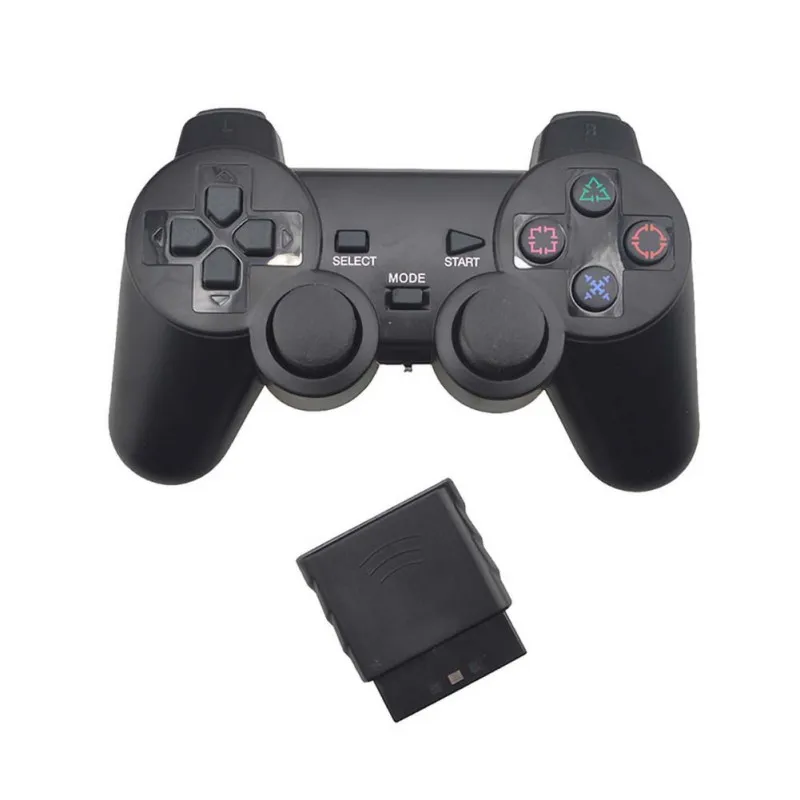Черный Беспроводной вибратор 2,4 г игровой контроллер USB геймпад джойстик для PS2 для PS3 ПК для Android Мини игровая консоль, геймпад