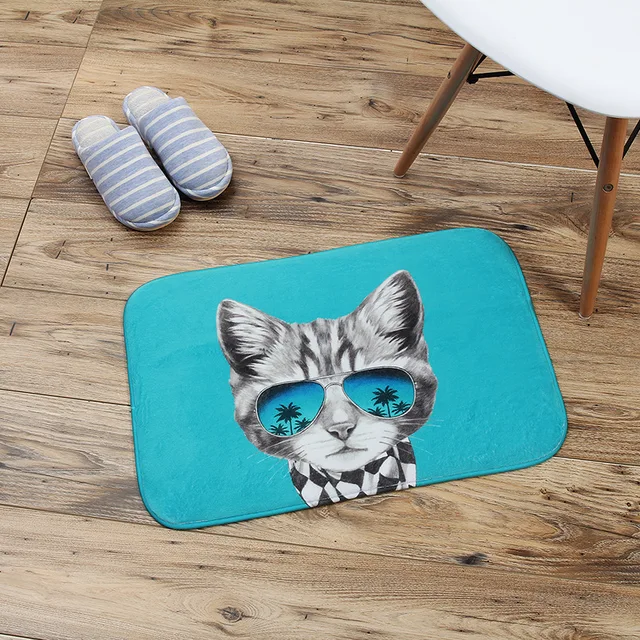 Buy 3d Door Mats yellow Carpet Cute Funny Kitten