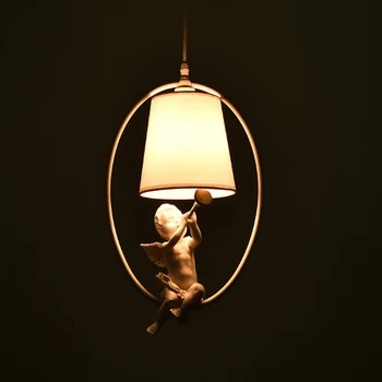 

Cozy creative American decorative cloth cover pastoral European bird Angel restaurant bedside bar corridor window chandelier
