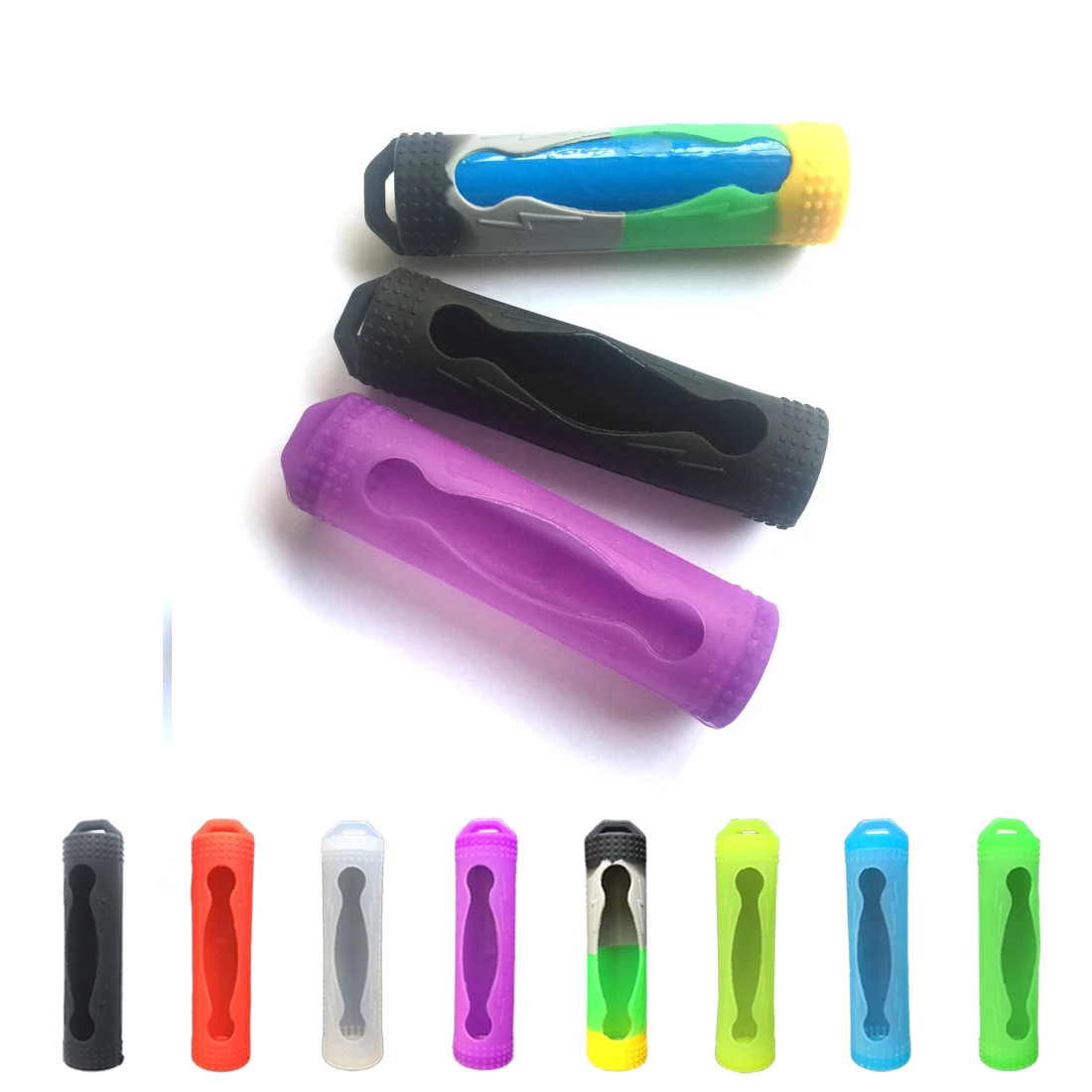 

Colorful Battery Silicone Sleeve For 18650 Battery Protective Bag Battery Storage Boxes Anti-short Circuit Battery Cover Case