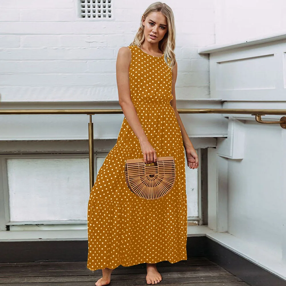 yellow polka dot sundress