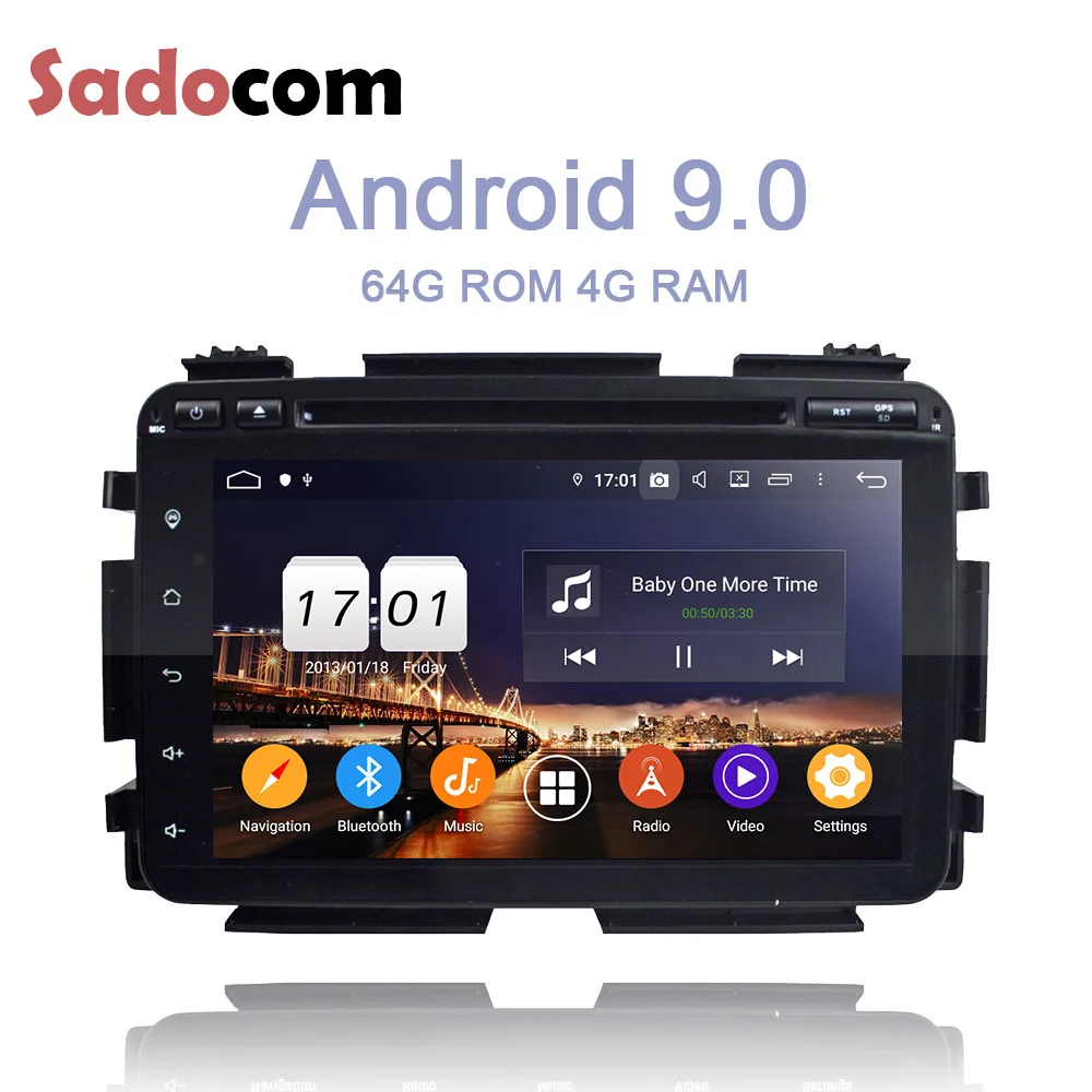 8 &quotDSP 2 din Android 9 0 4 Гб ОЗУ ядерный автомобильный dvd-плеер для Honda hr-v VEZEL 2014 2015 2016 gps