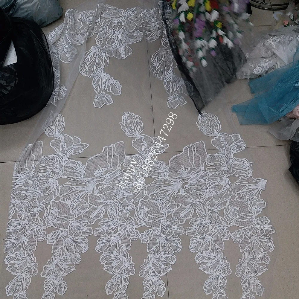 Нью-Йорк Неделя моды хорошее качество offwhite Бусы блесток Мода Сетка тюль сетка