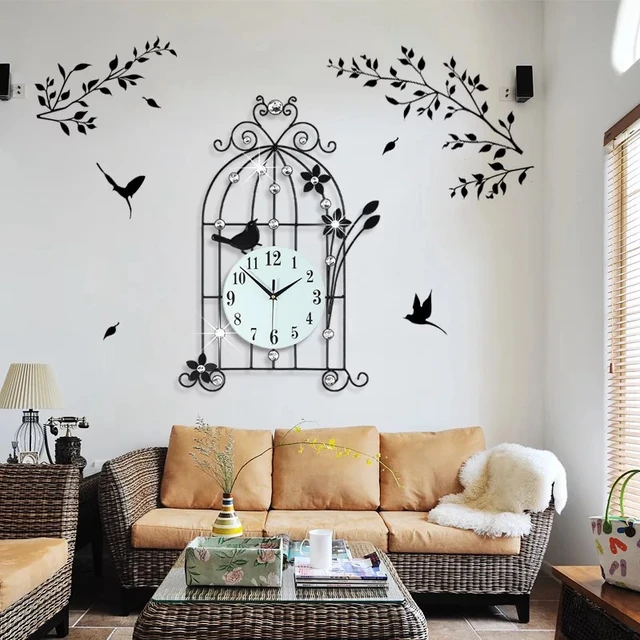 3d Duży Zegar ścienny Nowoczesny Design Home Decor ściany Zegarki