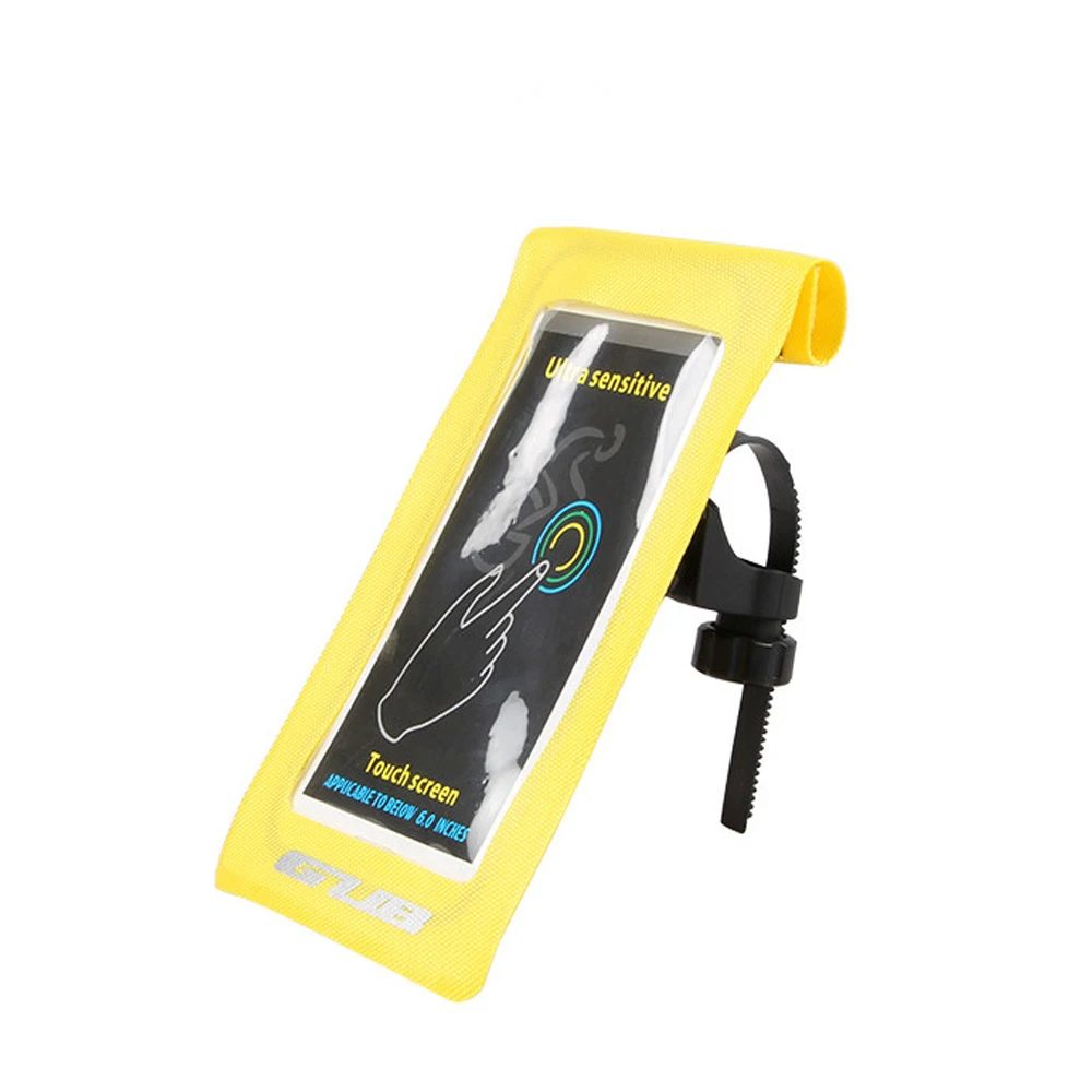GUB 919 Велосипедный Чехол для телефона водонепроницаемый Сенсорный экран Велоспорт MTB горный велосипед Рама передняя трубка для 6 дюймов Сумка для телефона - Цвет: Цвет: желтый