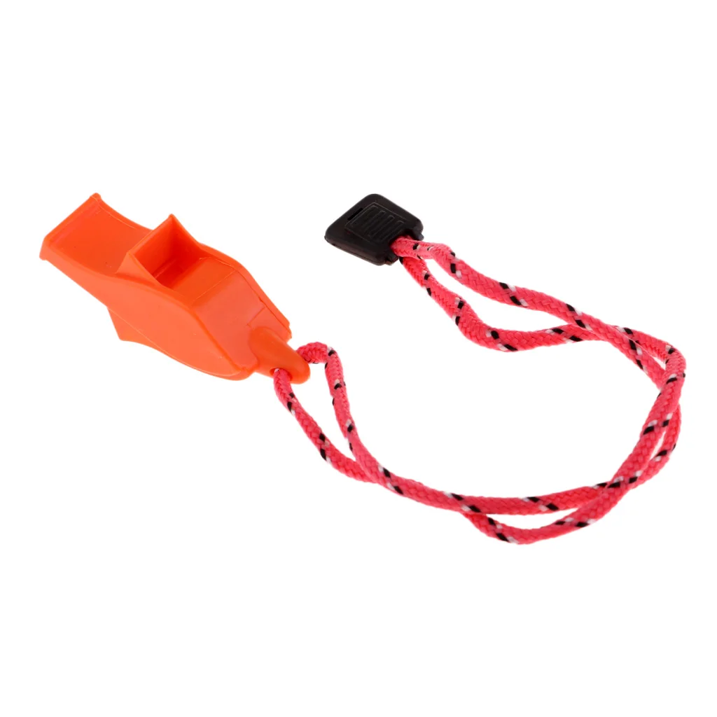 MagiDeal Safety Signal Whistle with lanyard for Boating Camping Hiking Hunting Emergency Survival Hand Strap Keychain