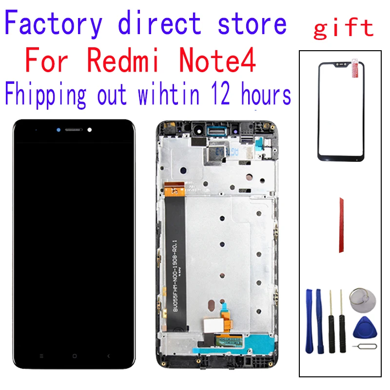 

Original LCD For Xiaomi Redmi Note 4 LCD With Frame Display Screen Replacement For 10-Touch Note4 LCD Display Screen