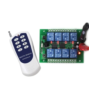 

12 Channels Wireless ON/OFF Home Light Lamp Switch Remote 12V 12CH Receiver with LED Indicator 1Transmitter+1Receiver SKU: 5167