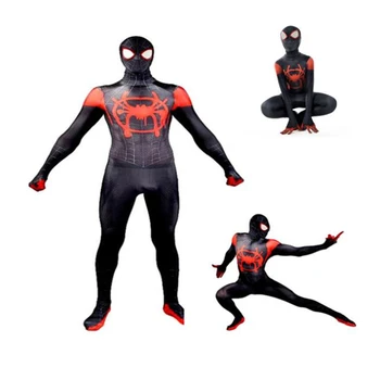 

New Spider-Man: Into the Spider-Verse Little Black Spider Adult Child Cosplay Superhero Siamese All Inclusive Tights