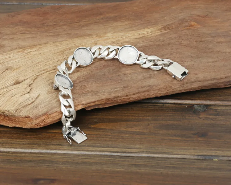 Ручной работы Тайский 925 Siilver змея цепь браслет 215 мм Стерлинговое серебро мужской браслет ювелирные изделия подарок мужские ювелирные изделия