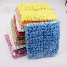 144 шт 2 см мини пена Искусственный цветок розы Букет Многоцветный Роза свадебное украшение цветок Скрапбукинг искусственный цветок Роза