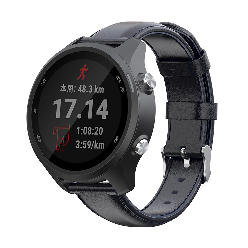 Ремешок для Garmin Forerunner245 645 Vivoactive3 Vivoactive 3 музыка Универсальный Масляный воск телячья кожа ремешок 20 мм умный Браслет