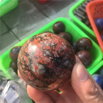 

6cm Natural crystal African red ball decoration ball