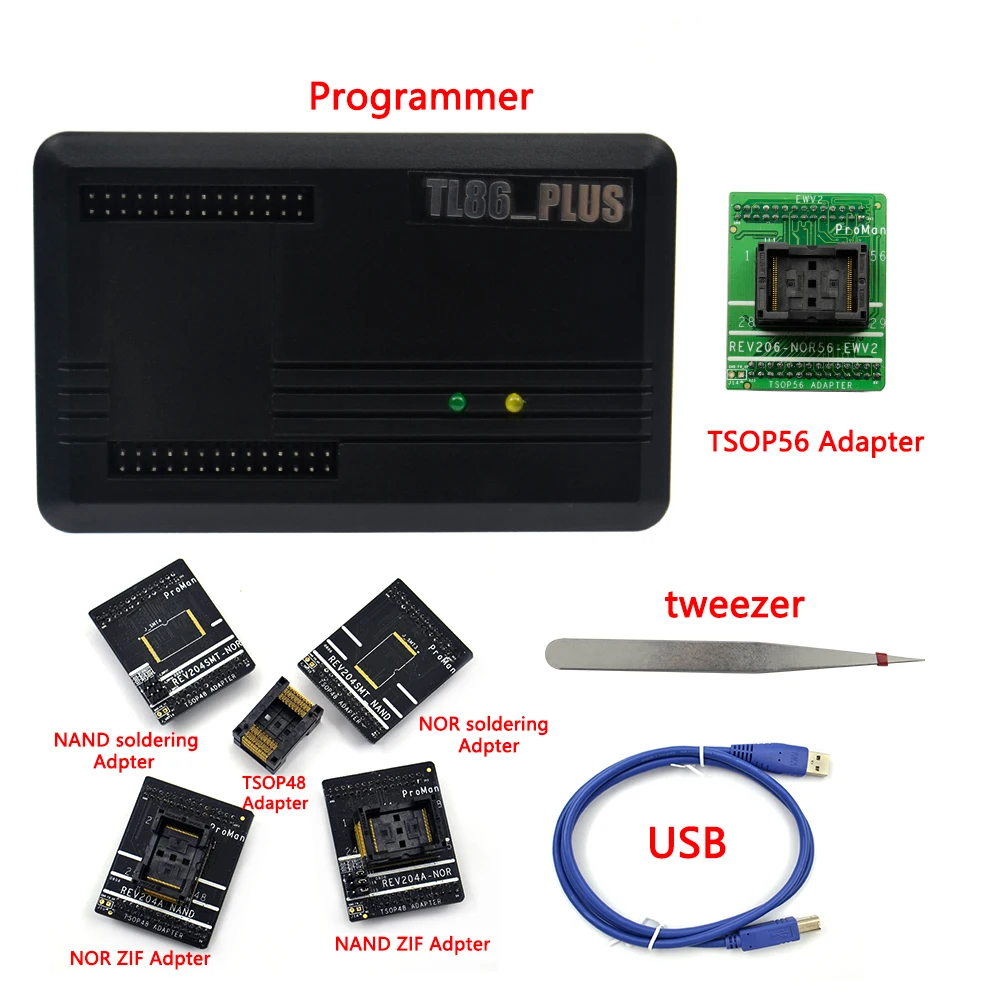 NAND nor ProMan Профессиональный TSOP48 TSOP56 адаптер программист TL86_PLUS программист инструмент для ремонта копия NAND FLASH восстановление данных