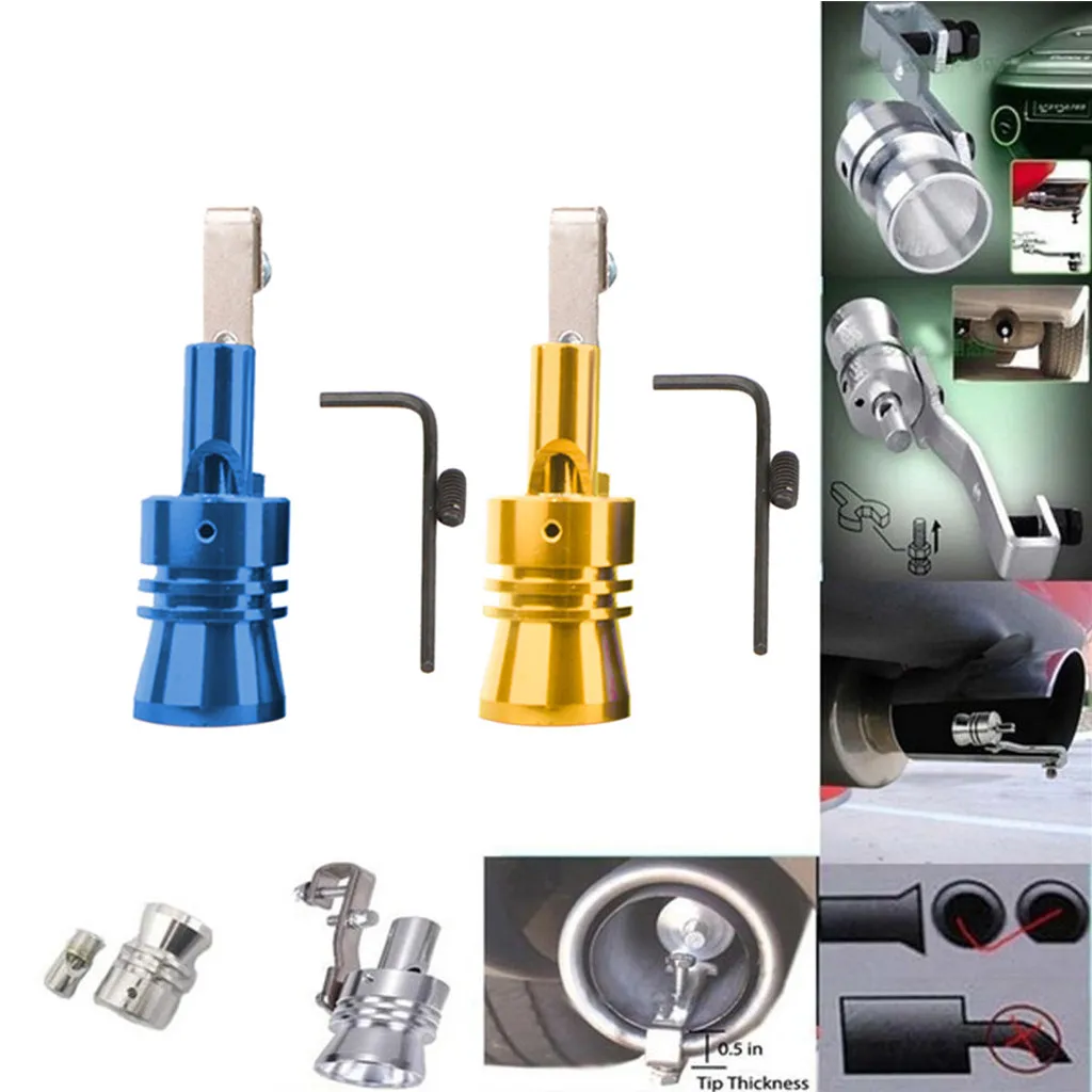 

CARPRIE Sound Maker Exhaust Pipe Oversized Roar Maker Car Auto Exhaust Pipe Loud Whistle Sound Maker Blue / Gold dropship m18
