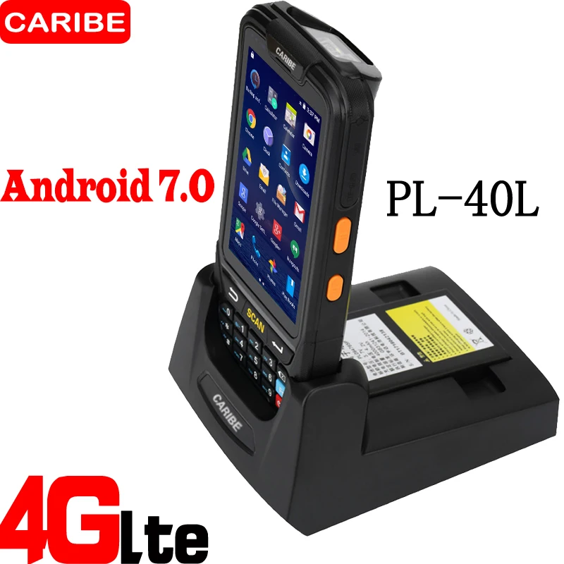 CARIBE 1D 2D телефон со сканером штрих-кодов LF 125K КПК RFID планшетный ПК Android 7,0