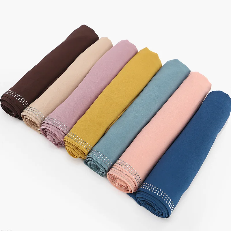 

Stone Chiffon Malaysia Muslim Scarf Hijab Woman Scarf Turban Headscarf Islamic Clothing Wholesale drop shipper