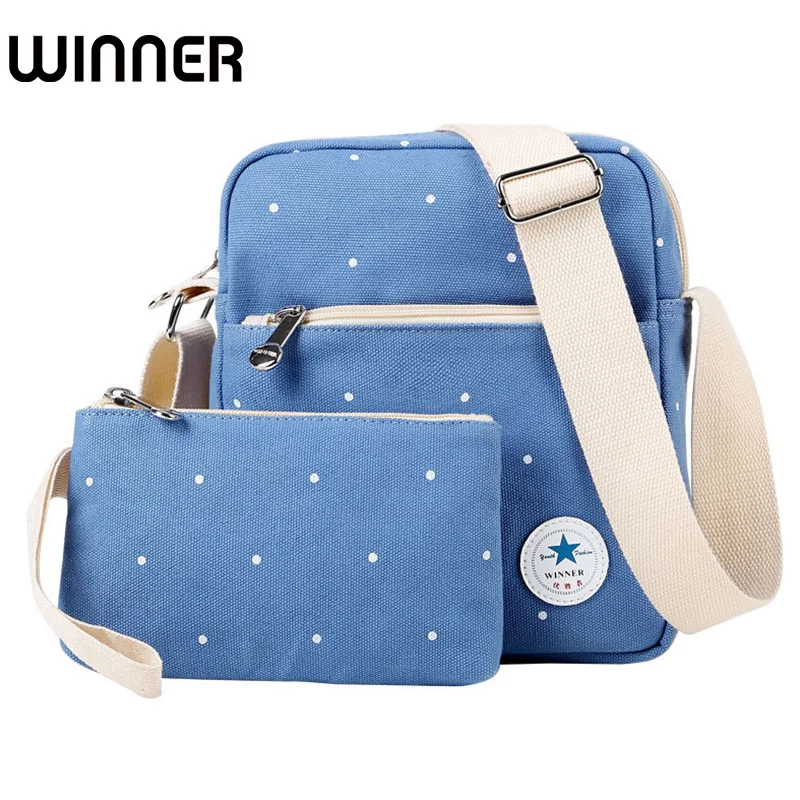 Fashion Women small Shoulder Bags Pursue Solid Animal and Point Printing National Female Trendy Canvas Crossbody Bag