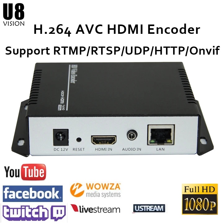 Видеокодер U8Vision H.264 HDMI с поддержкой RTSP/RTMP/UDP/RTP/HTTP для детской|hdmi video encoder|video encoderhdmi
