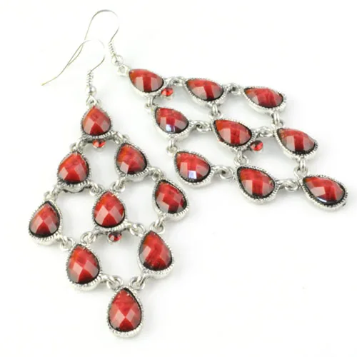 

Large size stone long lozenge style design charms dangle earring for women ,er-445