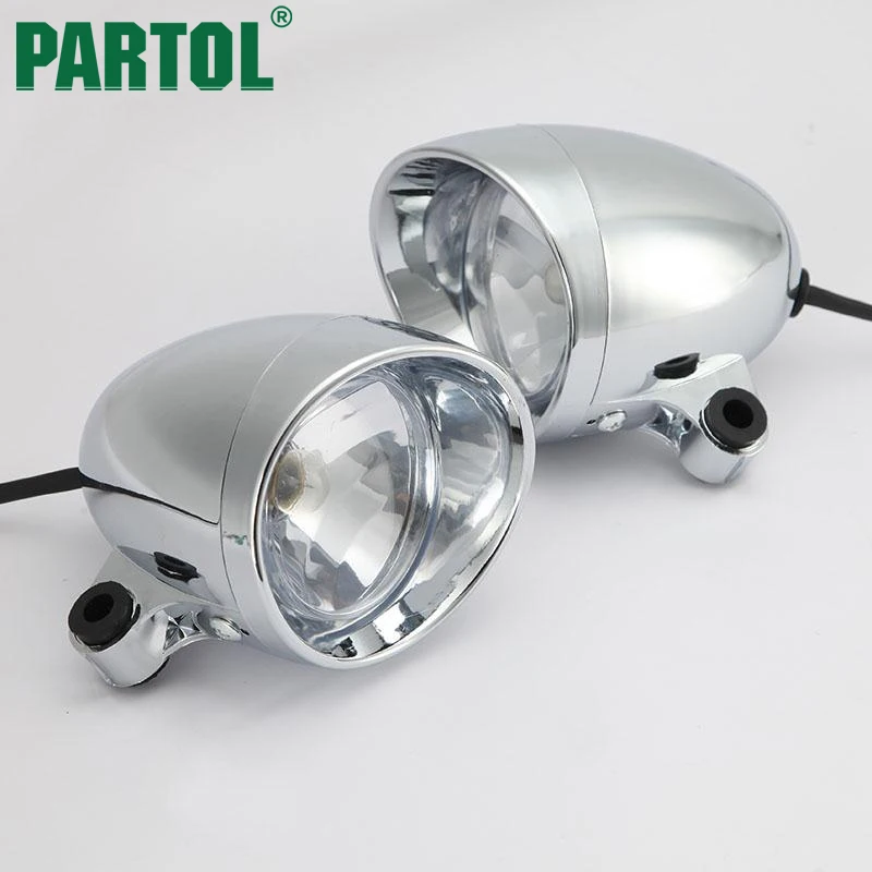Partol 4" Bullet Motorcycle Auxiliary Passing Lights Motorbike