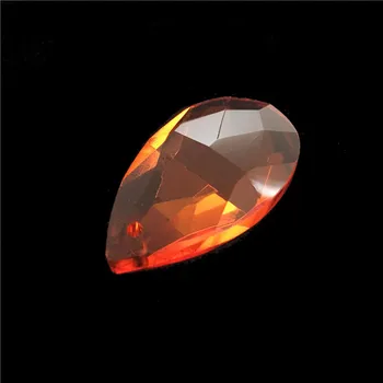 

38*22mm 50pcs Orange Red Crystal Chandelier Teardrop Pendants for Hanging Drop Lamp Decoration Free Shipping