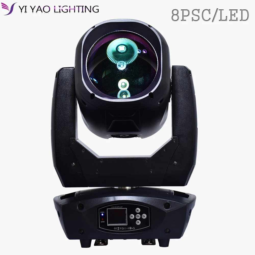 

Moving Head led dj light 80w gobos lyre beam focus dmx512 15chanels super bright white light for dj stage lighting 8pcs/lot