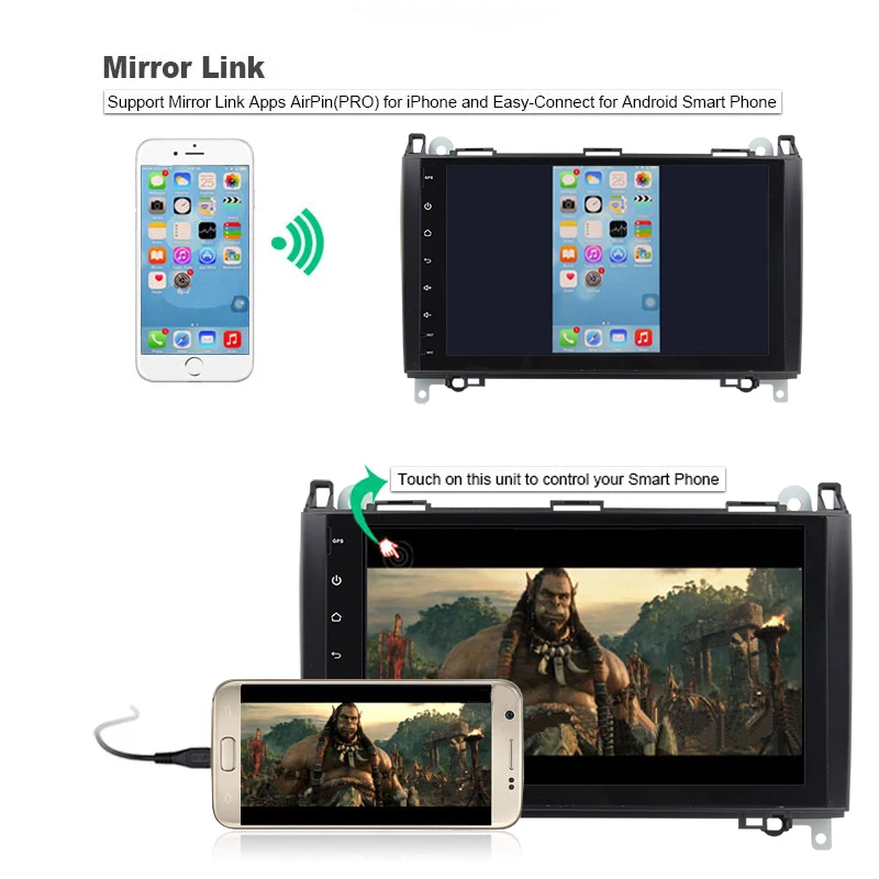 Sale Android 8.1 Quad Core 2G RAM 16G ROM GPS Navi 9" Car DVD Multimedia for Benz A W169/B W245/B200/Viano/Vito/W906 with Radio 12