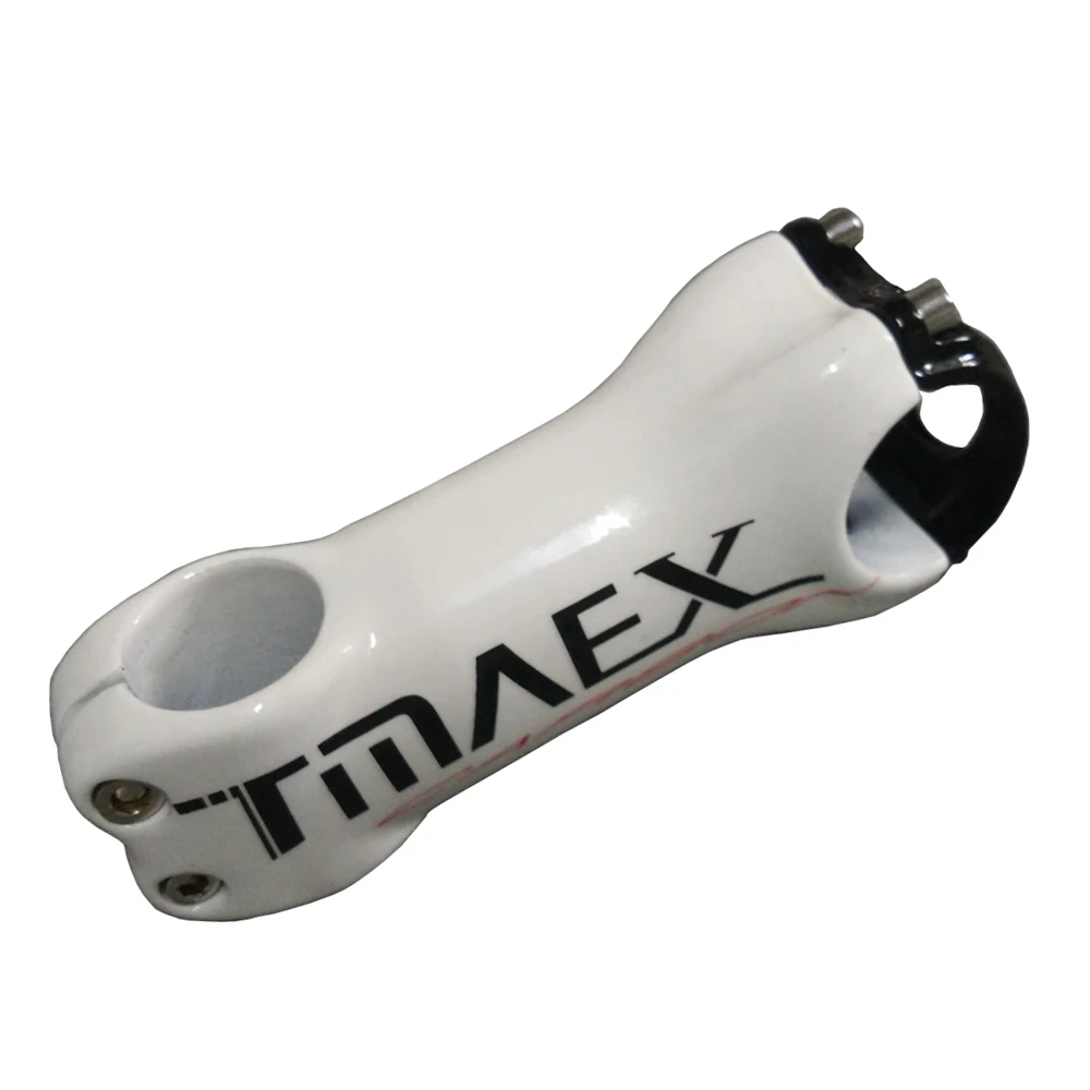 

TMAEX- White Carbon Stem Road Bicycle Stem Angle 6/17 Full Carbon Bicycle Stem Mountain Bike Stem 31.8*80/90/100/110/120mm