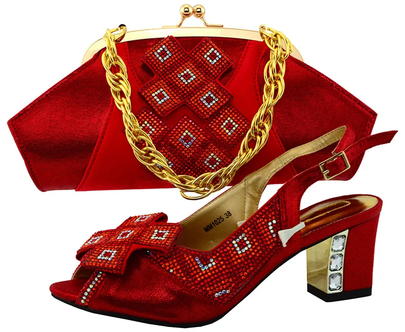 red shoes and bag