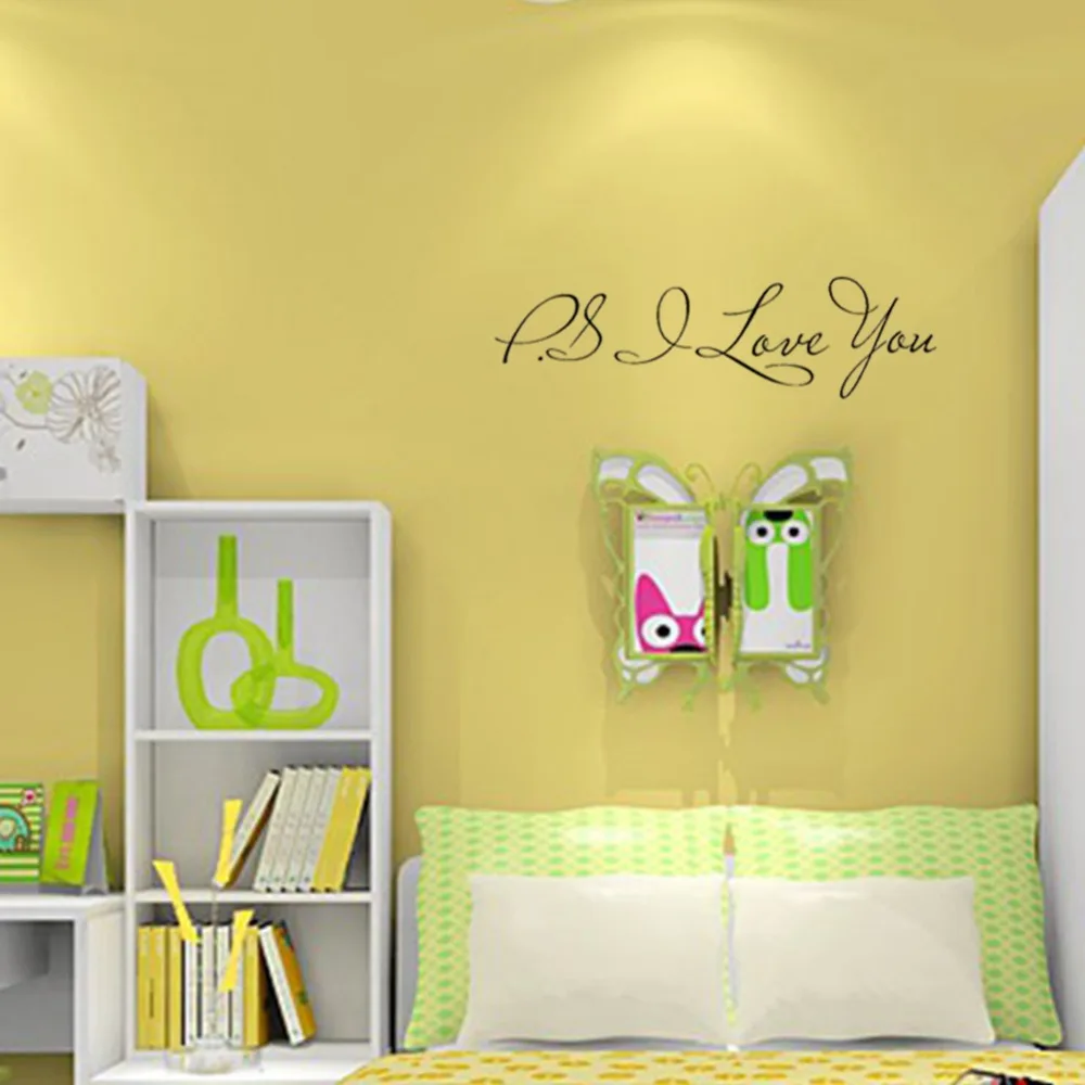PS I Love You Letter Vinyl Wall Quotes Stickers Home Art Decals PS I Love You Letter Vinyl Wall Quotes Stickers Home Art Decals